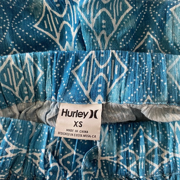 Hurley Teal Geometric Print Shorts - Picture 3 of 7